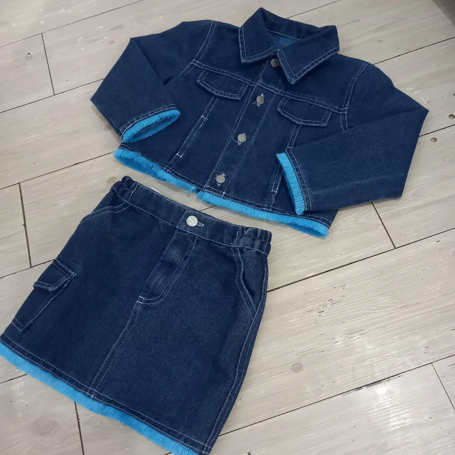 کت و دامن جین دخترانه نو