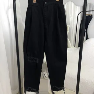 شلوار کتان مشکی