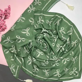 روسری نخ اسپان طرح پاپیون