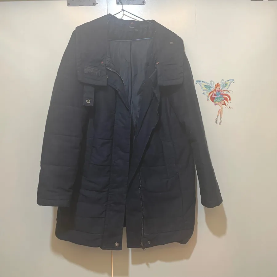 کاپشن سرمه ای زمستانه