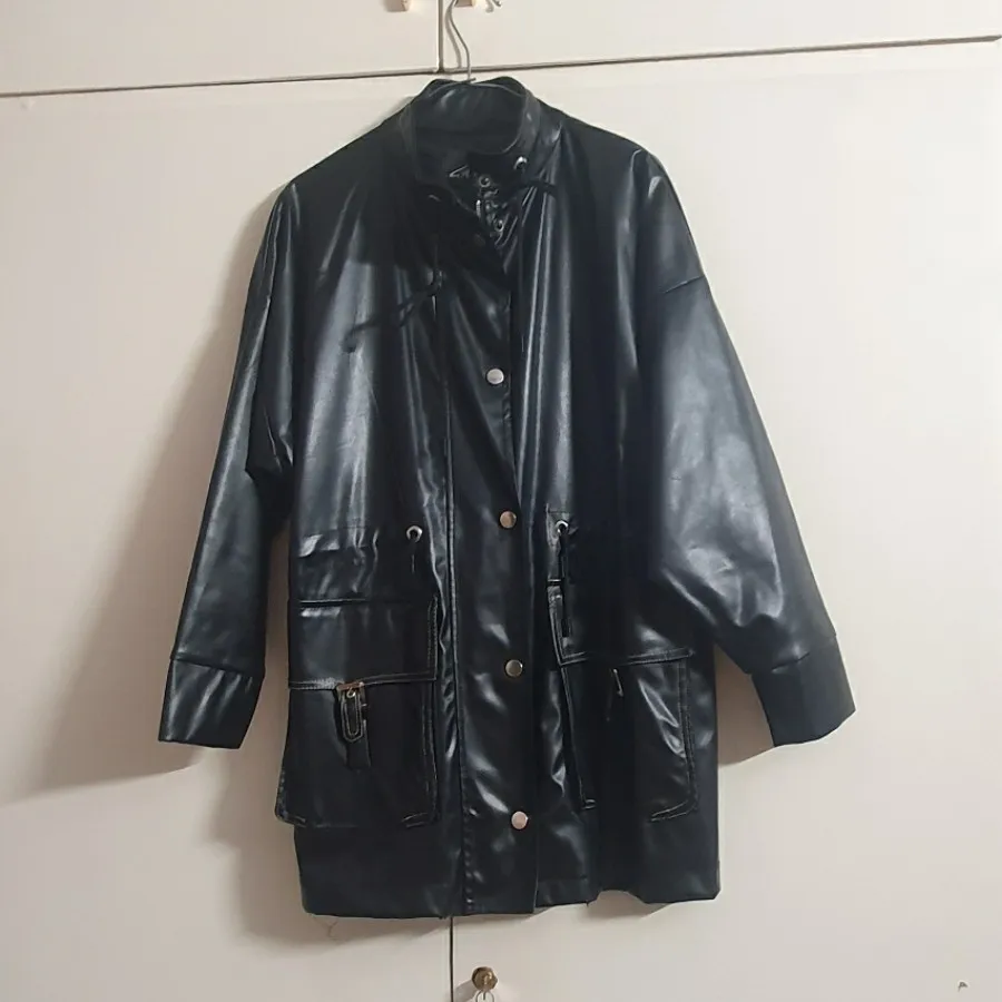 کاپشن بارونی چرم نو