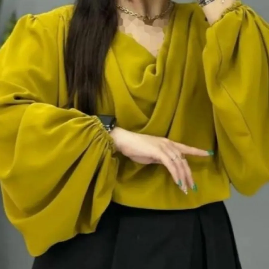 شومیز کراپ یقه شل