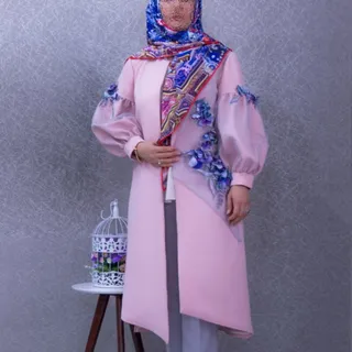 مانتو مجلسی اپلیکه کار شد