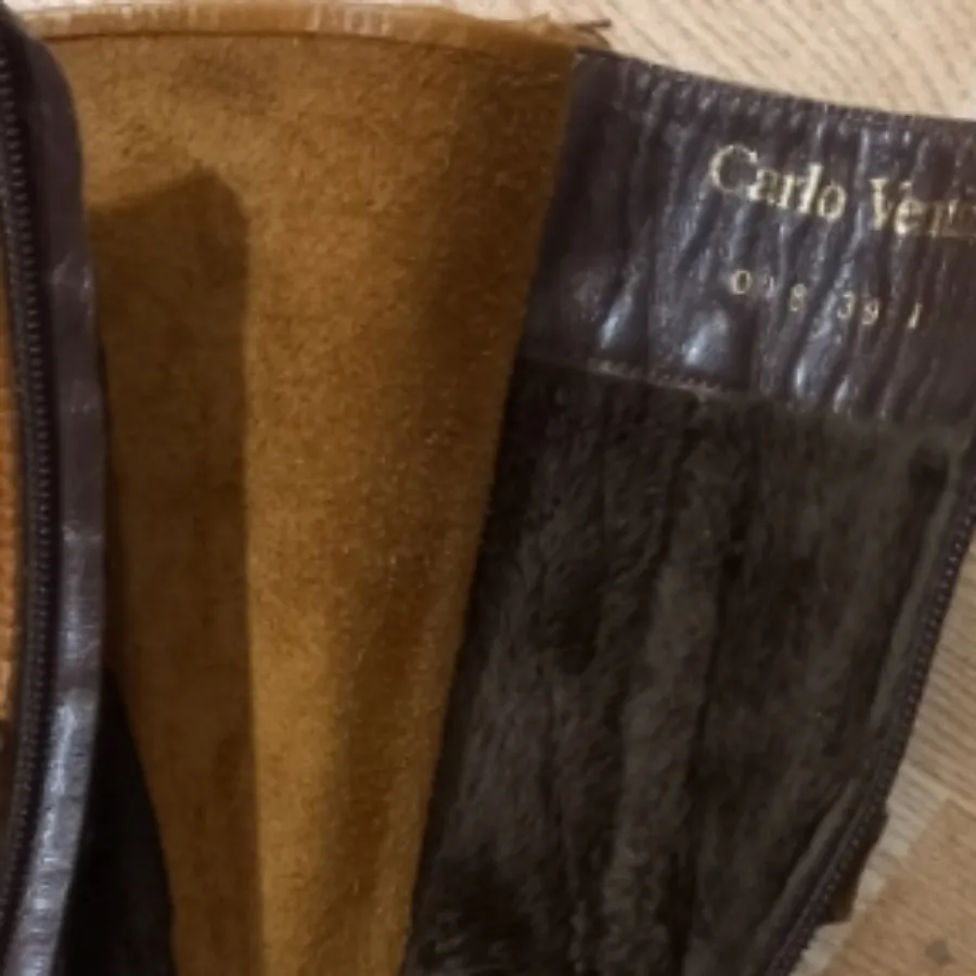 چکمه بلند تو کرکی چرم