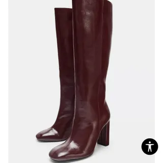 بوت بلند چرم 2025 Zara