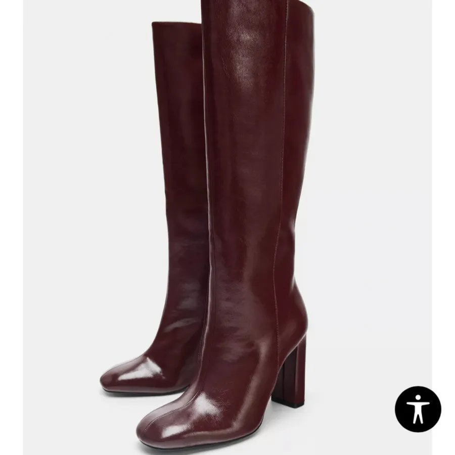 بوت بلند چرم 2025 Zara