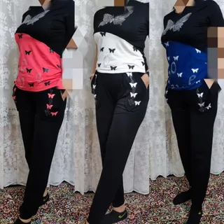 ست تیشرت شلوار پروانه