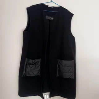 وست بلند پشمی بدون استین