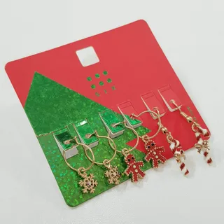 پک گوشواره کریسمسی طلایی