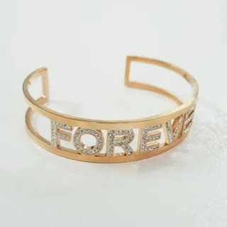 دستبند بنگل استیل طلایی