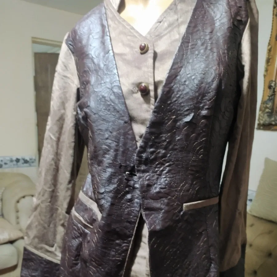 پالتو زنانه مخمل وچرم