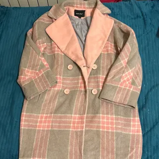 پالتو صورتی چهارخونه