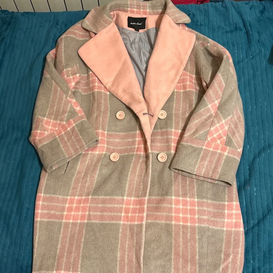 پالتو صورتی چهارخونه