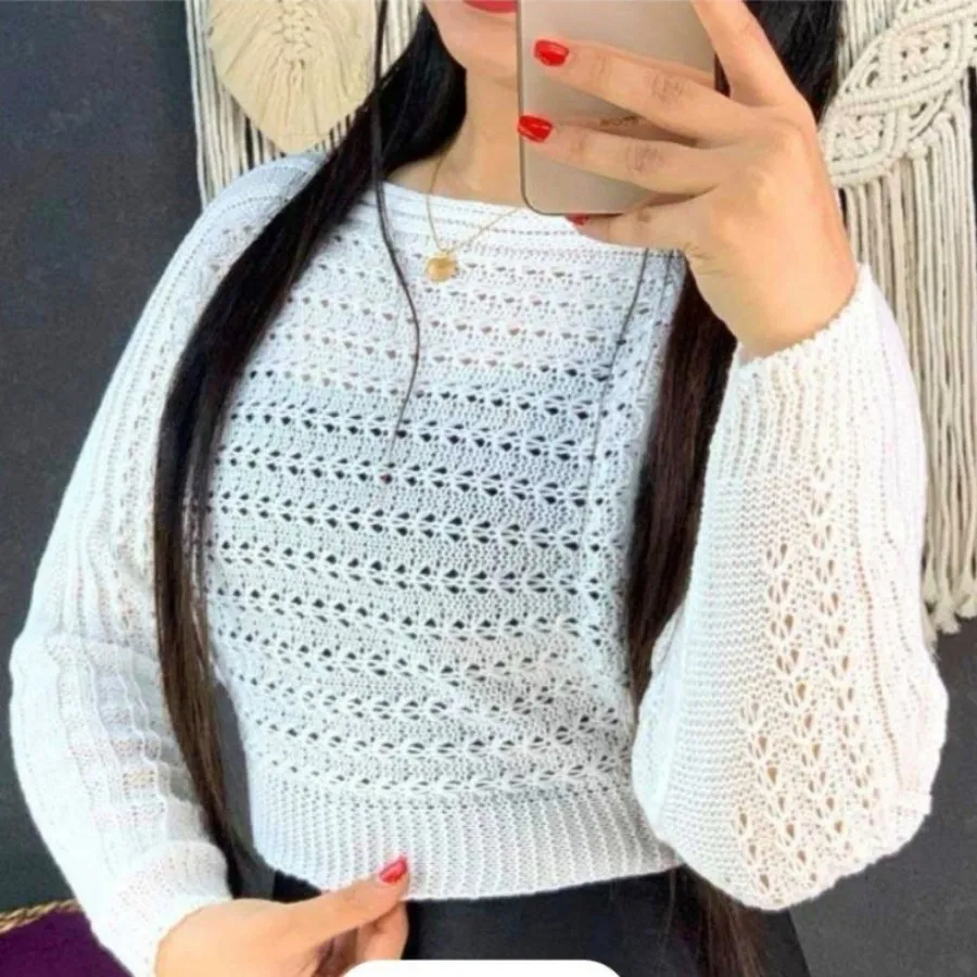 کراپ بافت آستین بلند