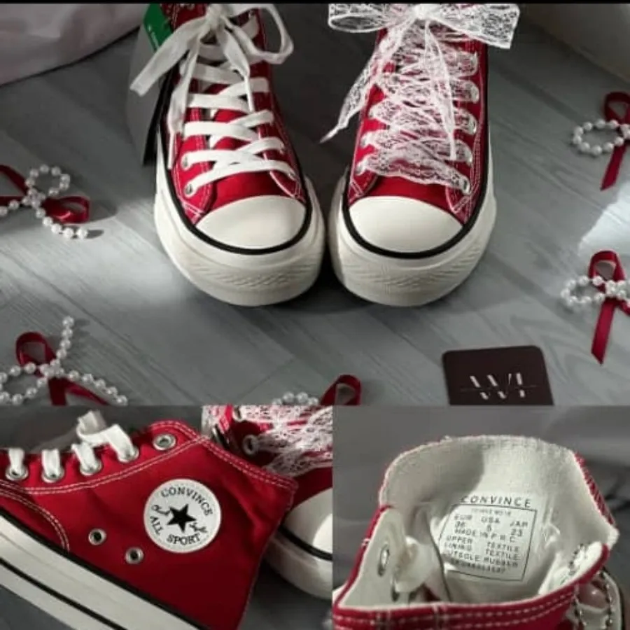 کفش آلستارساقداررنگ قرمز