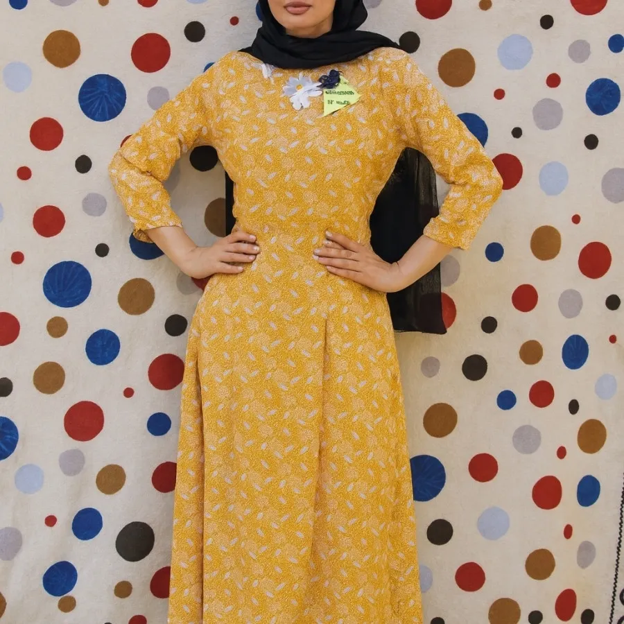 پیراهن بلند نخی