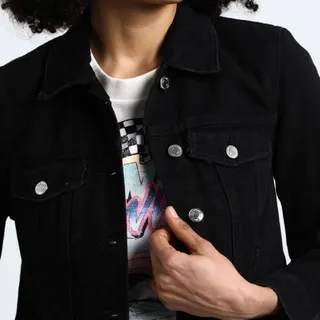 کت کراپ مشکی لی