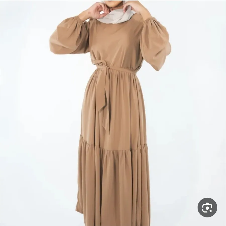 مانتو بلند پیراهن نسکافه