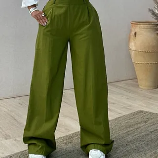 شلوار کریشه سبز