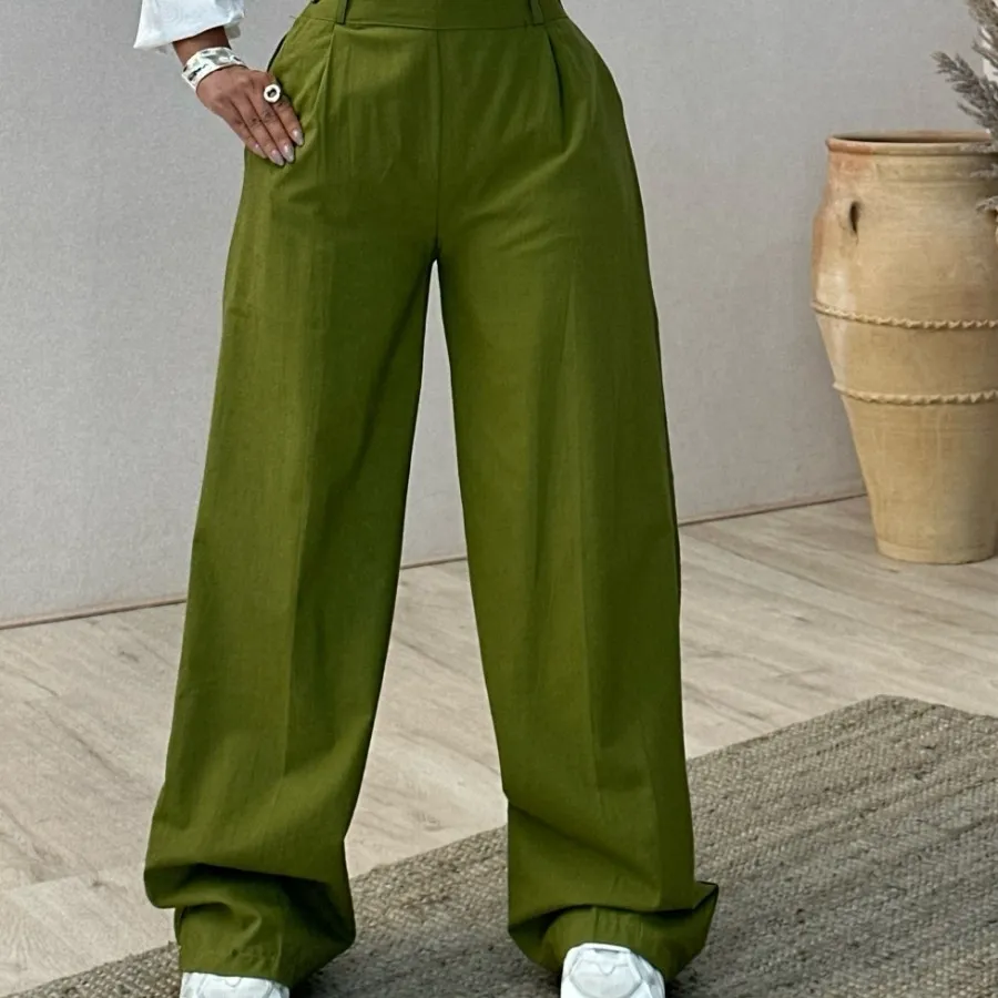 شلوار کریشه سبز