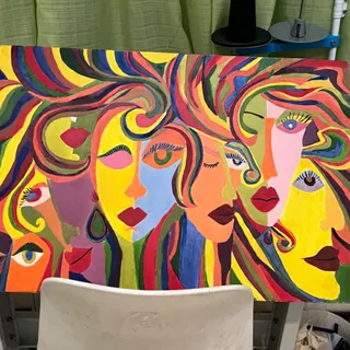 تابلو کوبیسم رنگ و روغن