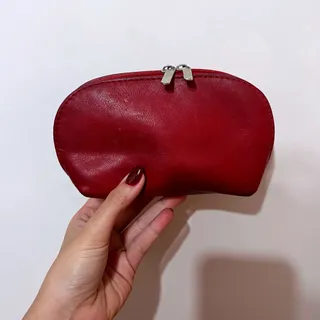 کیف چرم زرشکی