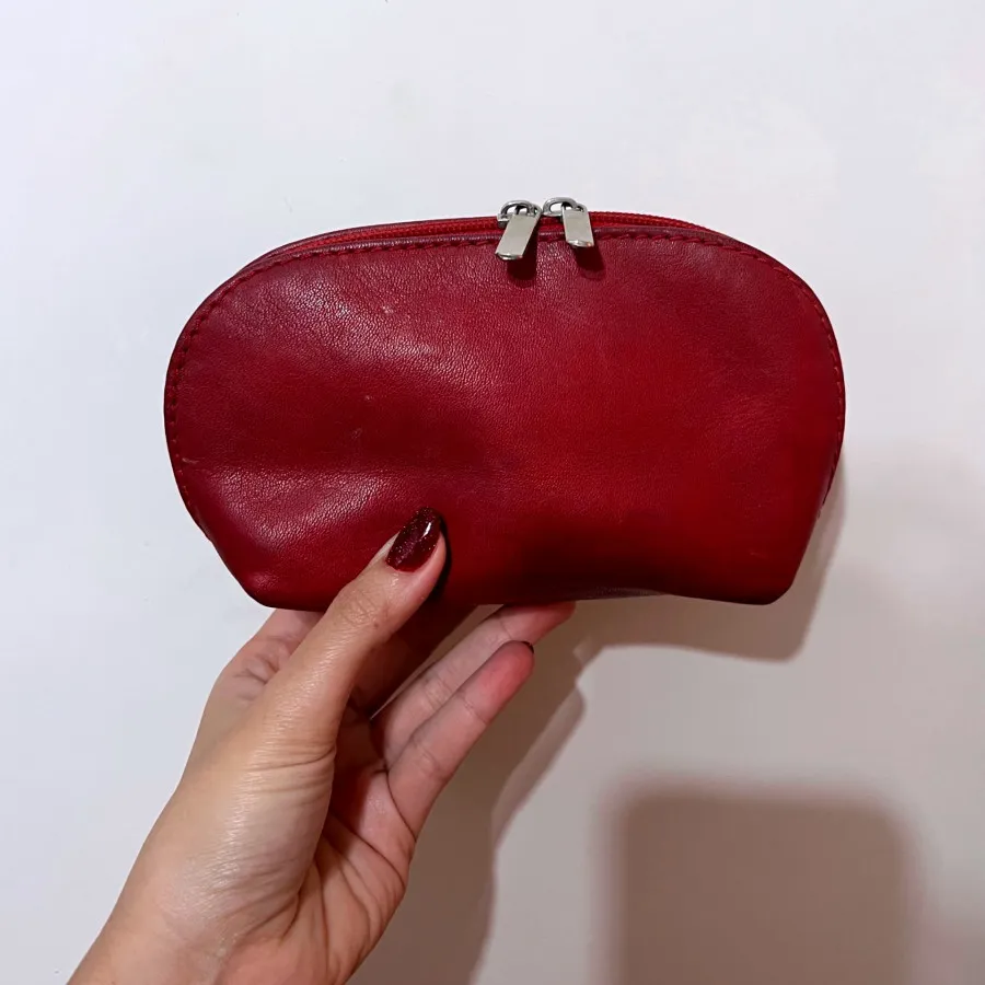 کیف چرم زرشکی