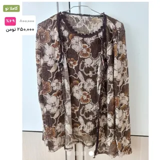 شومیز مجلسی دوتیکه با تاپ