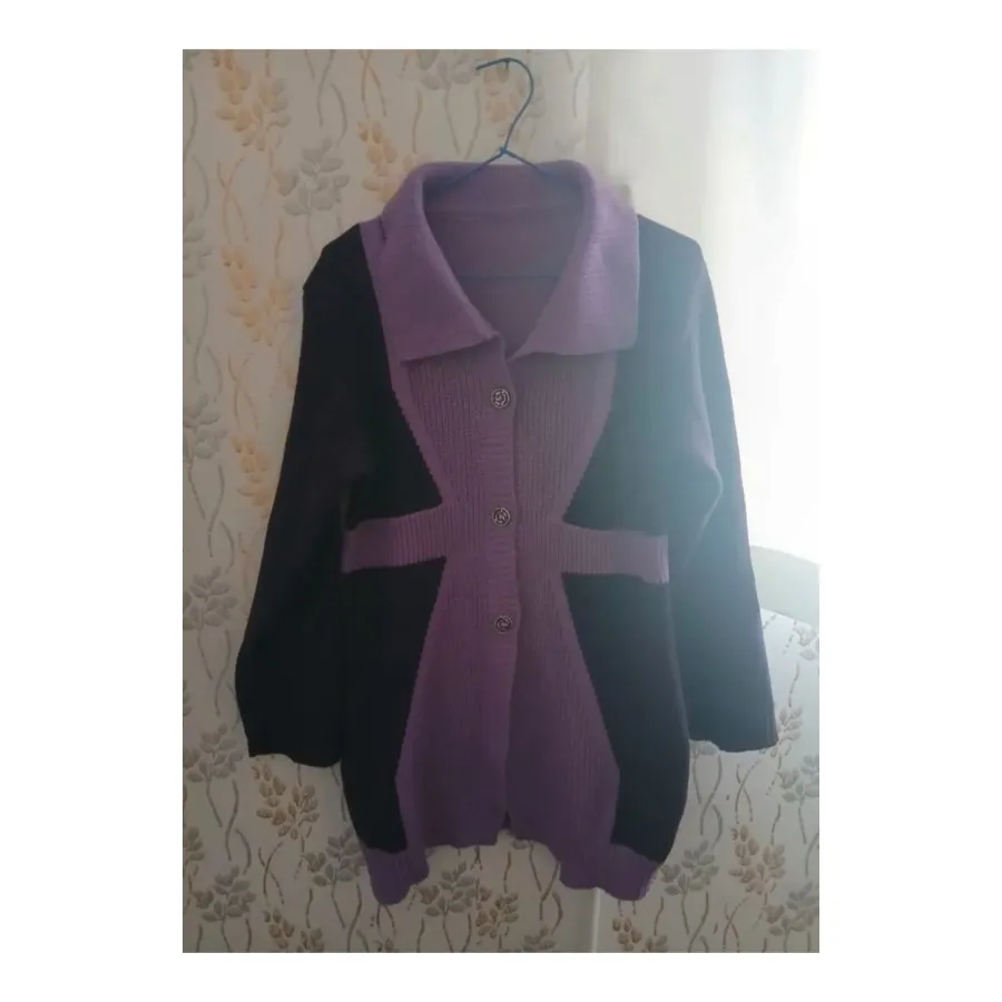 بافت ژاکت زنانه بنفش