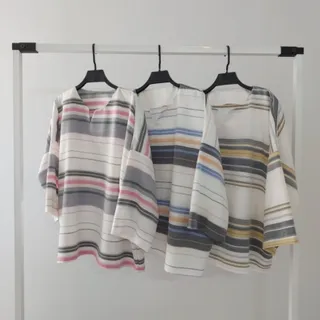 شومیز لینن یقه کوبایی