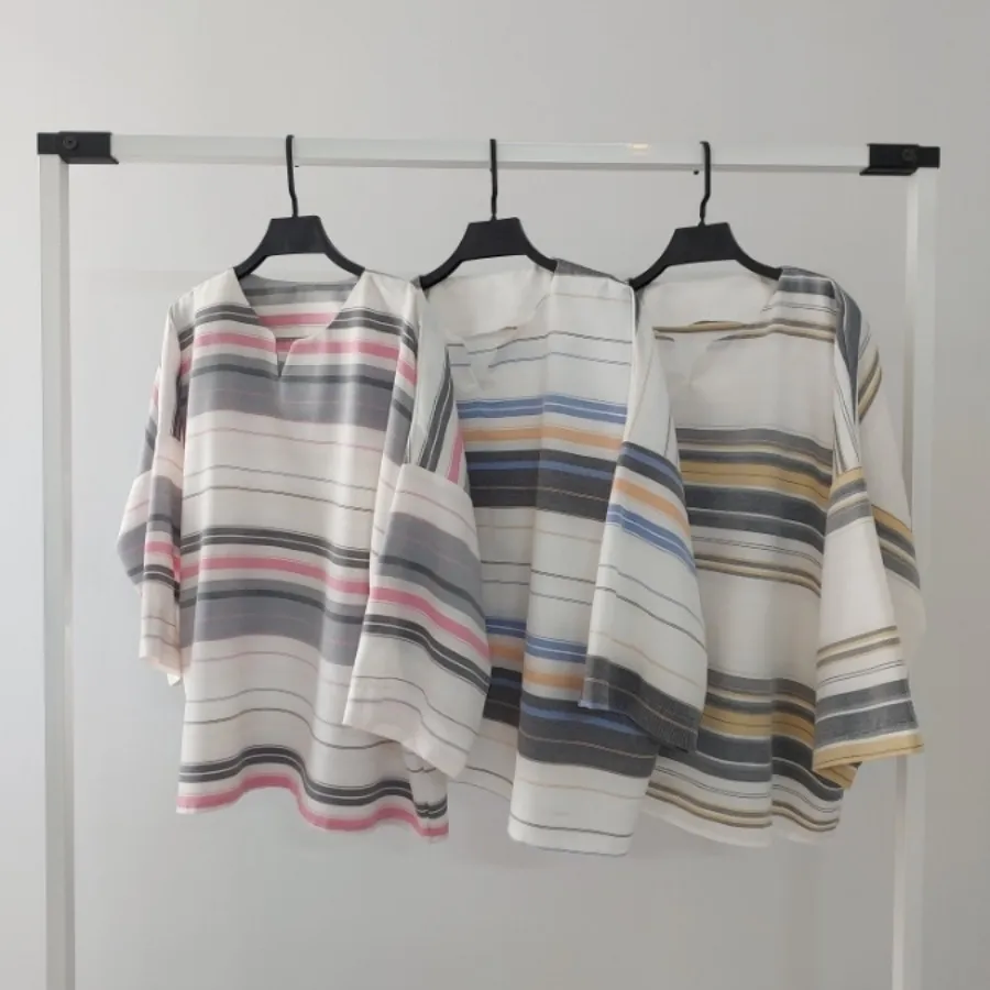 شومیز لینن یقه کوبایی