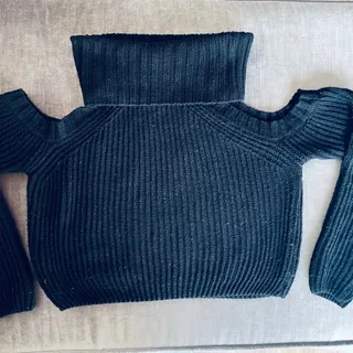 کراپ پلیور بافت یقه اسکی