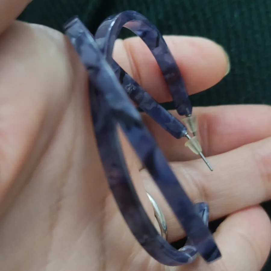 گوشواره حلقه ای رزینی