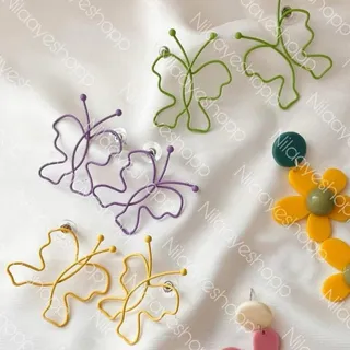 گوشواره پروانه میخ نقره