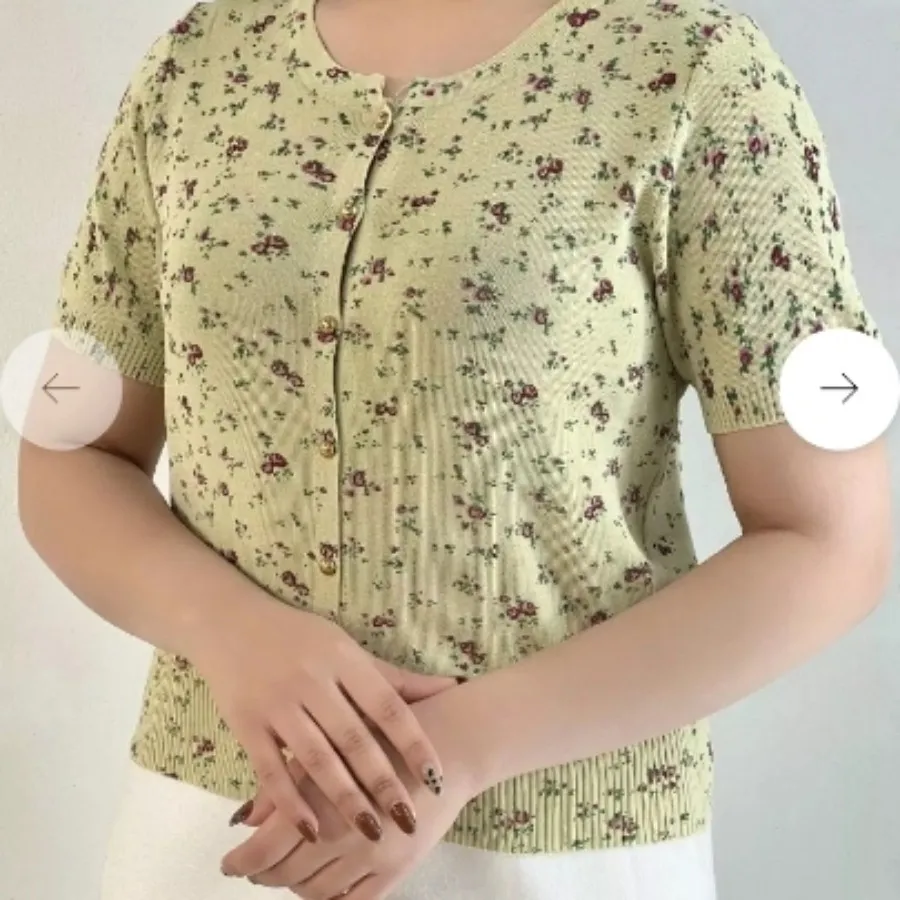 بلوز بافت جلو دکمه