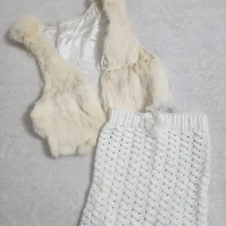 ژیله خز و دامن بافت