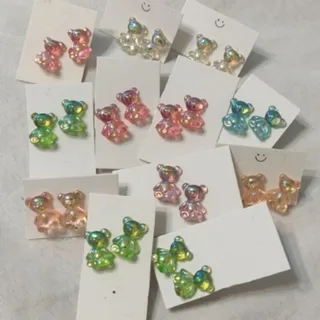 گوشواره های خرسی هولوگرام