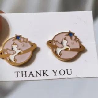 گوشواره اسب شاخدارکپی طلا