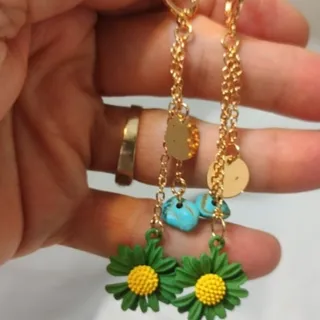 گوشواره بابونه،فیروزه سکه