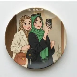 دیوارکوب سفالی  انیمه ای