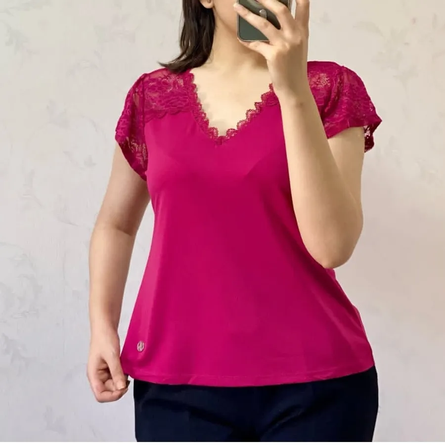 شومیز خارجی گیپور دار