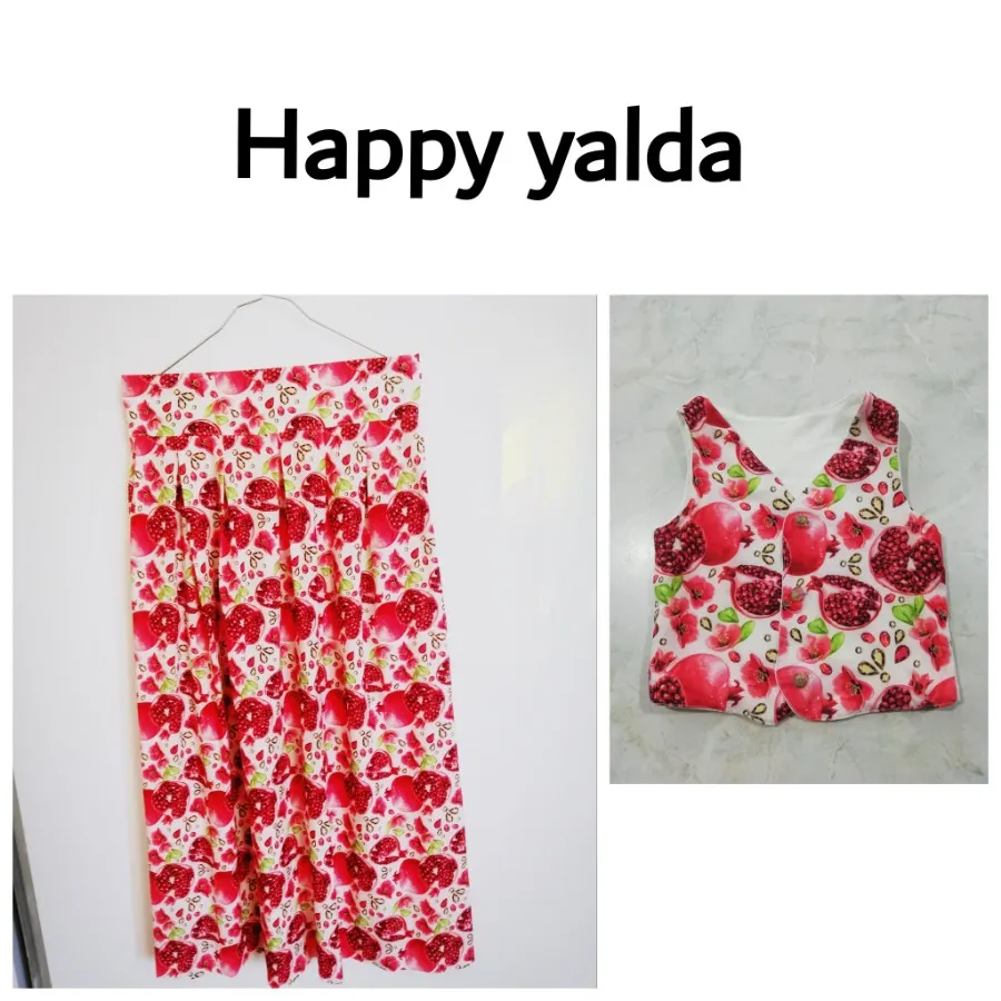 دامن یلدایی همراه ست کودک