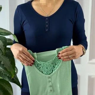 بلوز آستین بلند کبریتی