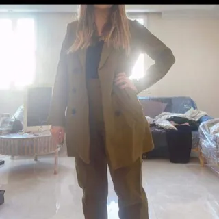 کت شلوار ست سبز رنگ