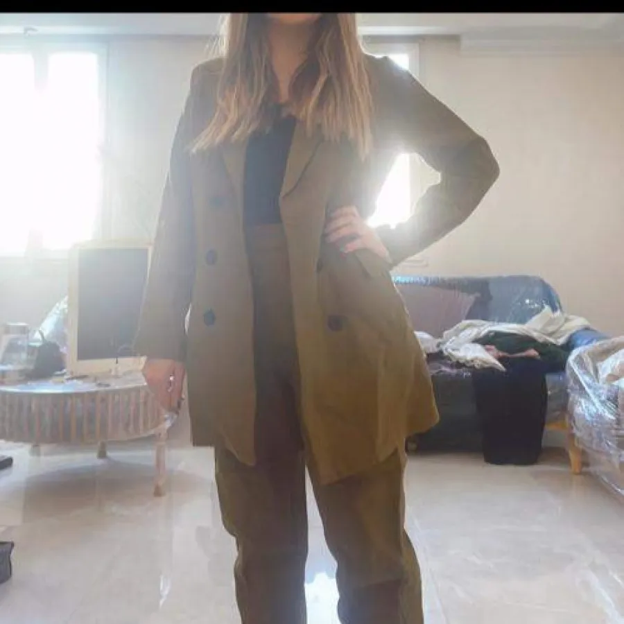 کت شلوار ست سبز رنگ