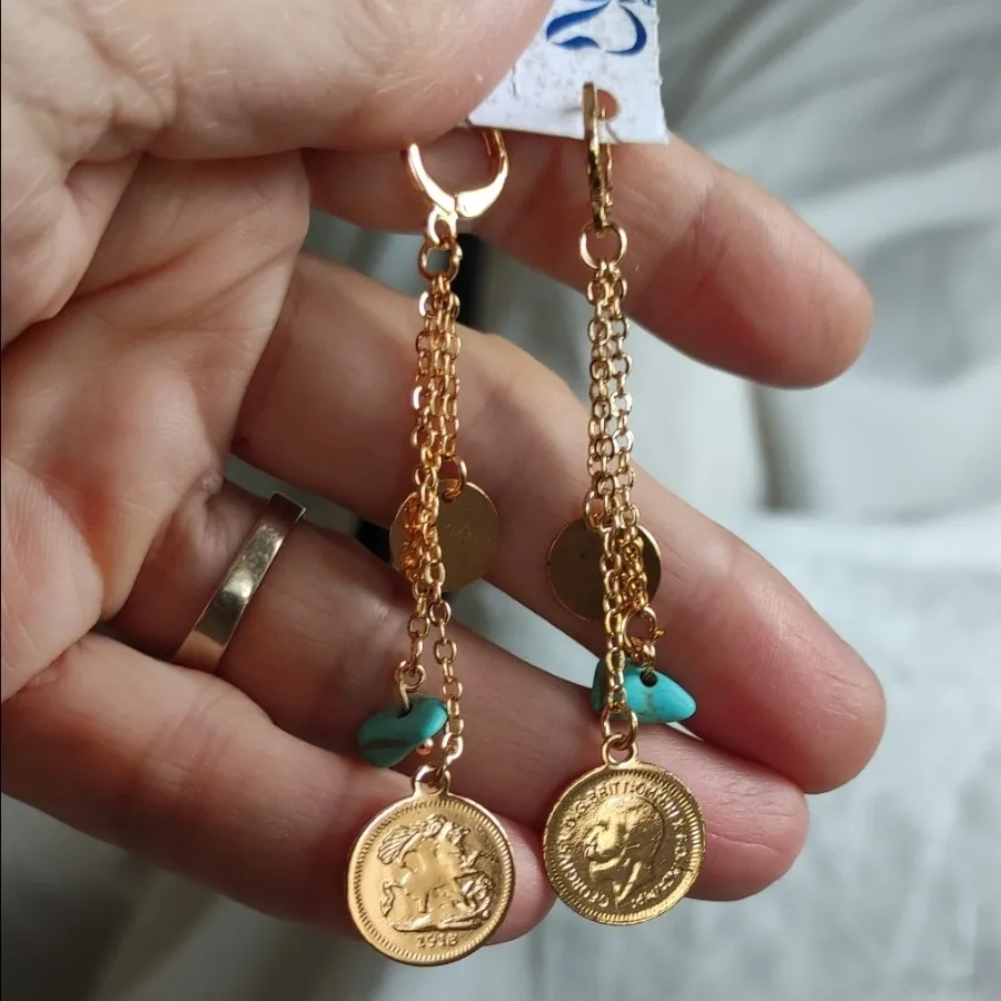 گوشواره سه آویز برندZJ