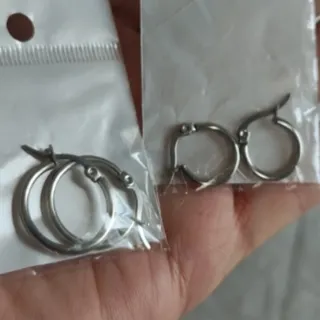 گوشواره حلقه ساده استیل