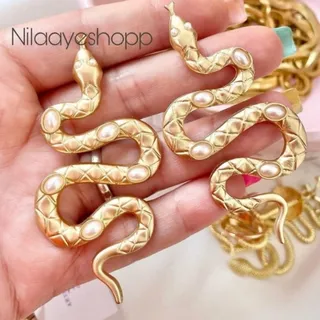 گوشواره مار بزرگ نگین دار