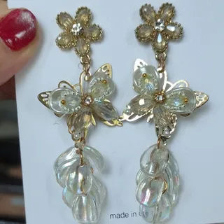 گوشواره زیبا گل وپروانه