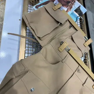 ست کراپ و دامن کتان